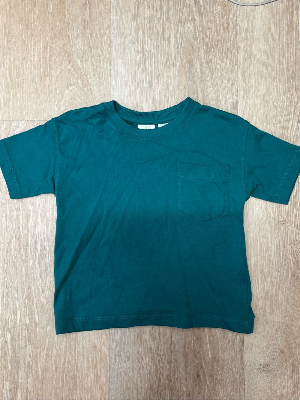 Zara Teal Short-Sleeve Pocket Tee for Kids